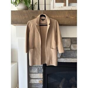 J Crew Blazer Women XXXS Merino Wool Sophie Open Front Academia Career Old Money